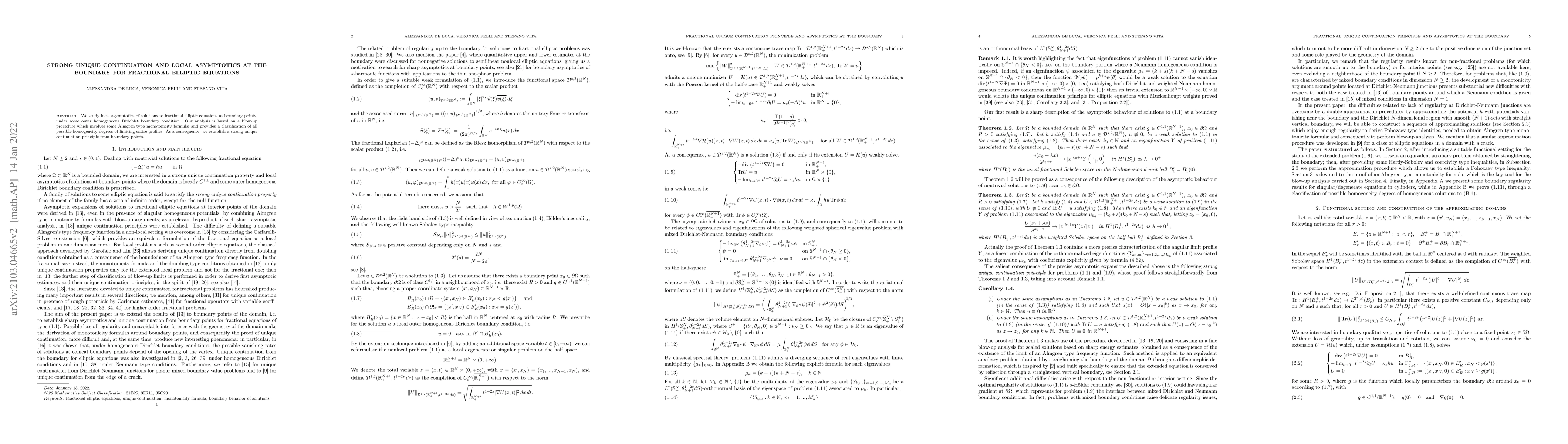 Thumbnail for Strong unique continuation and local asymptotics at the boundary for
  fractional elliptic equations