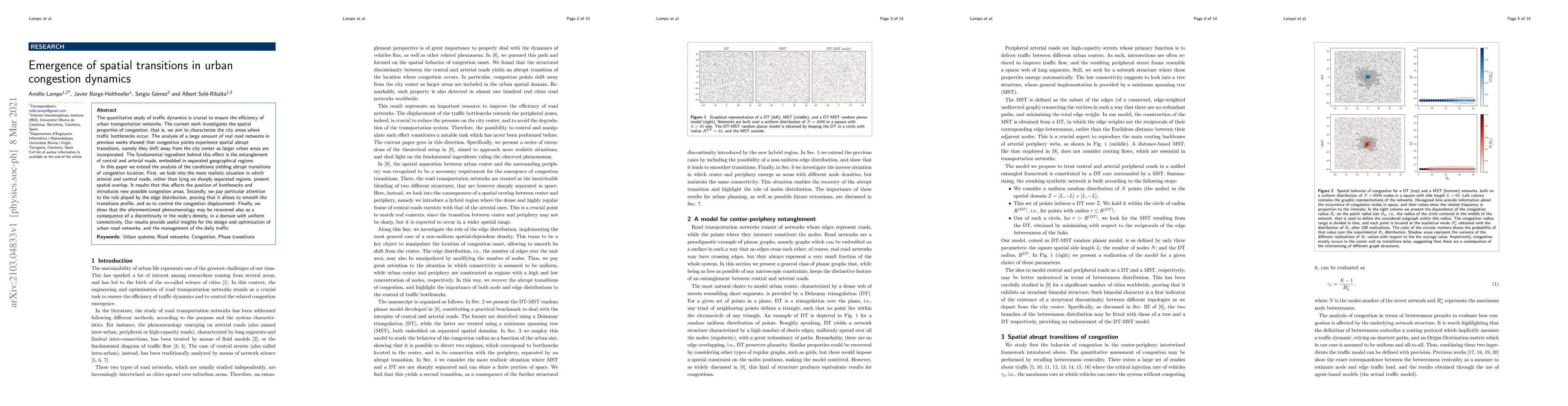 Thumbnail for Emergence of spatial transitions in urban congestion dynamics