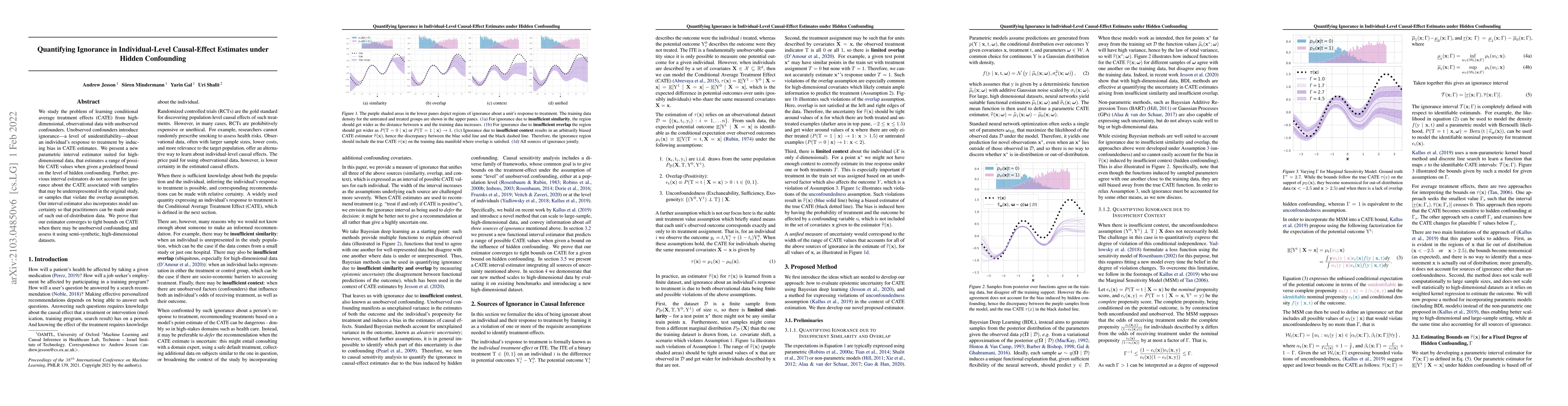 Thumbnail for Quantifying Ignorance in Individual-Level Causal-Effect Estimates under
  Hidden Confounding