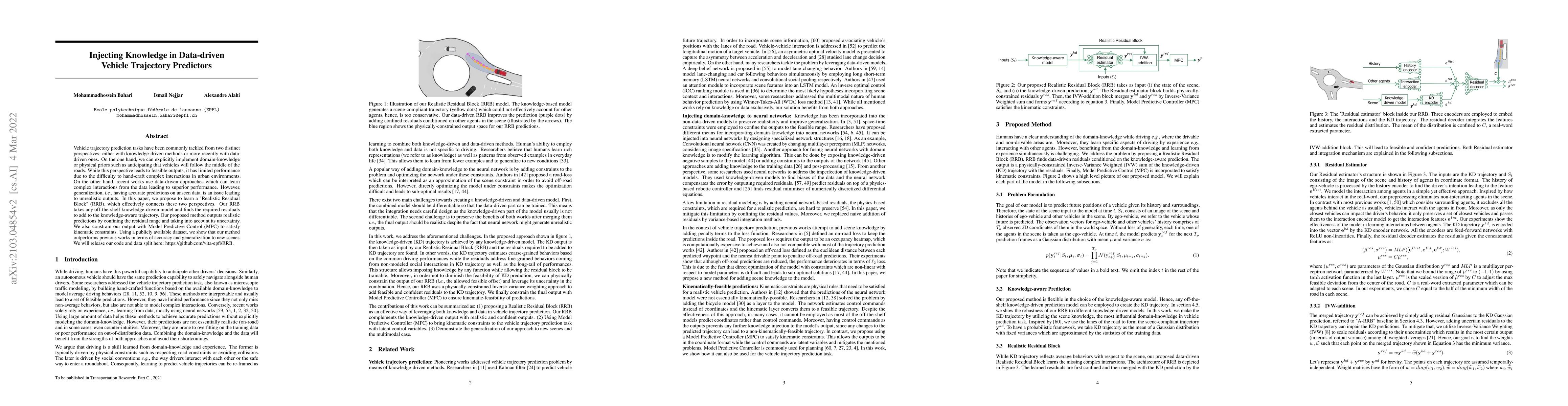 Thumbnail for Injecting Knowledge in Data-driven Vehicle Trajectory Predictors