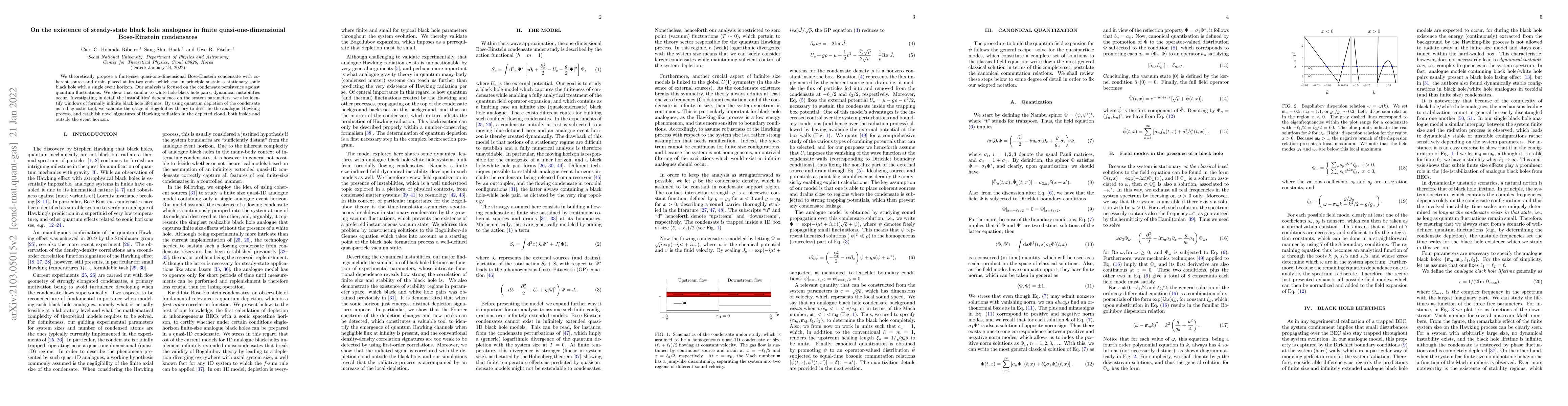 Thumbnail for On the existence of steady-state black hole analogues in finite
  quasi-one-dimensional Bose-Einstein condensates