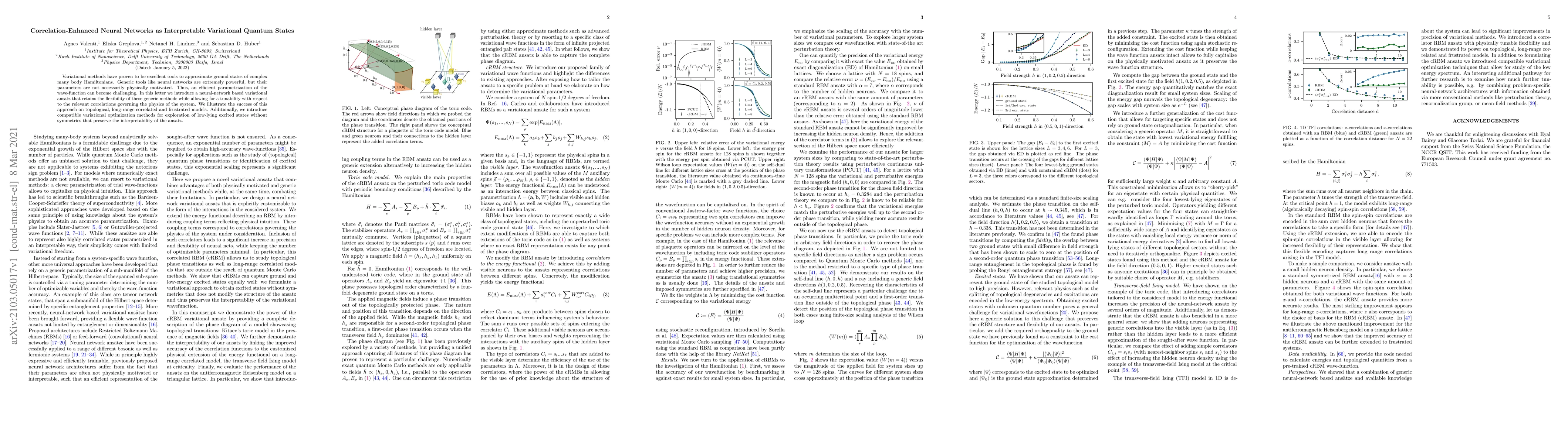 Thumbnail for Correlation-Enhanced Neural Networks as Interpretable Variational
  Quantum States