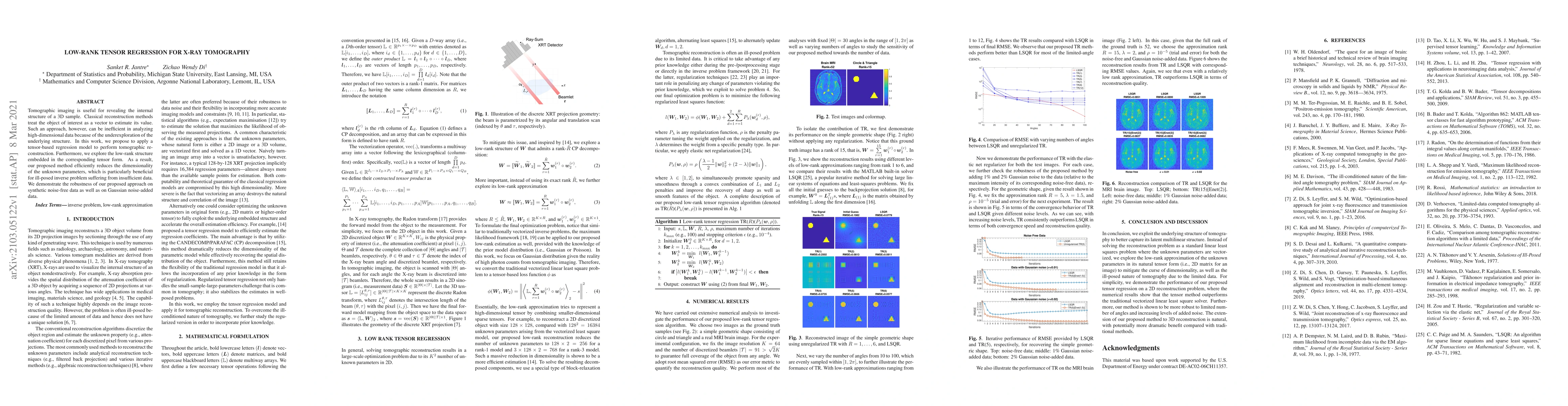 Thumbnail for Low-Rank Tensor Regression for X-Ray Tomography