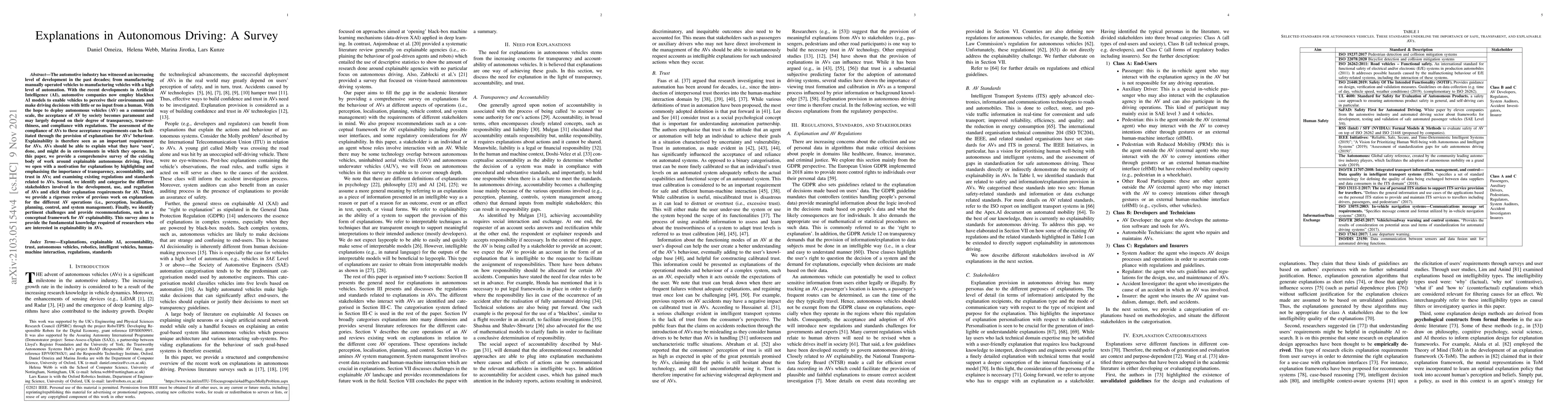 Thumbnail for Explanations in Autonomous Driving: A Survey