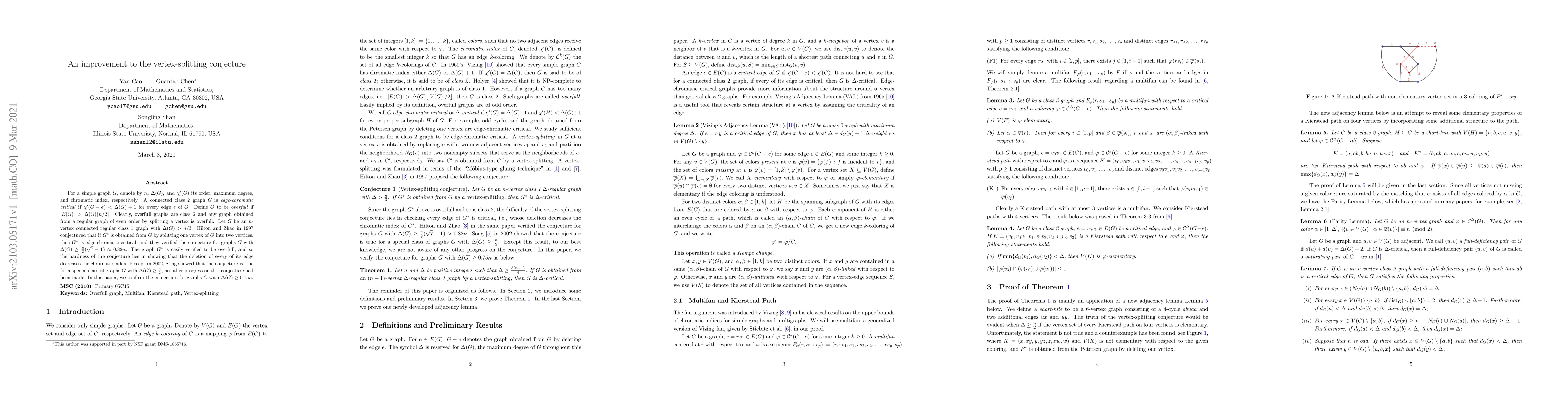 Thumbnail for An improvement to the vertex-splitting conjecture