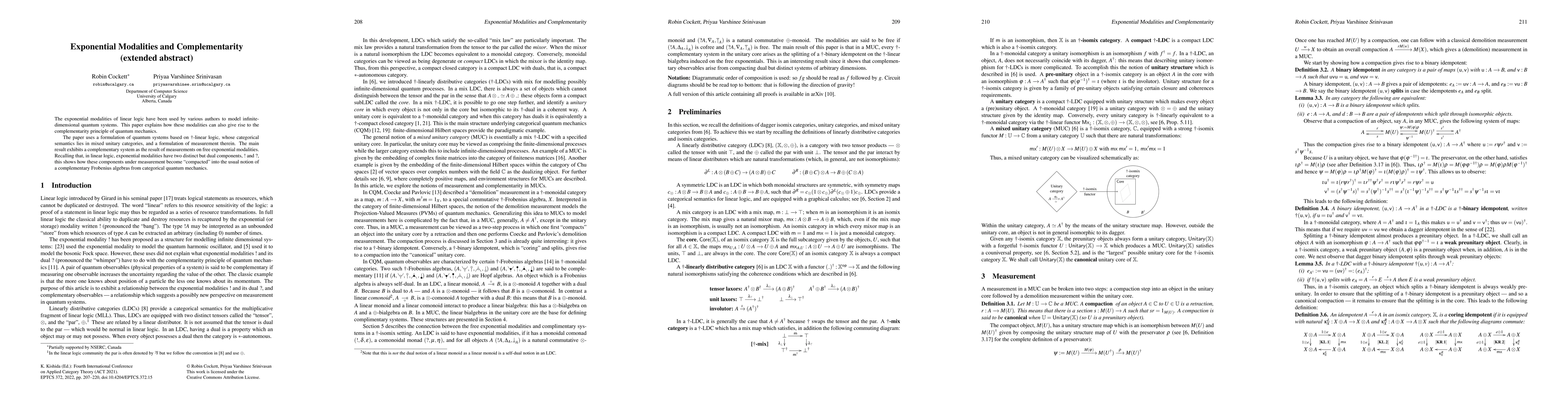 Thumbnail for Exponential Modalities and Complementarity (extended abstract)