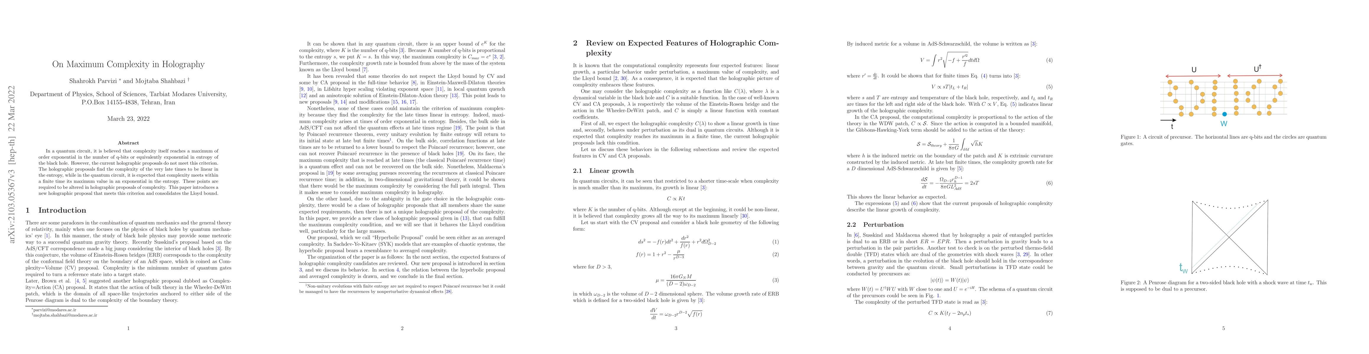 Thumbnail for On Maximum Complexity in Holography