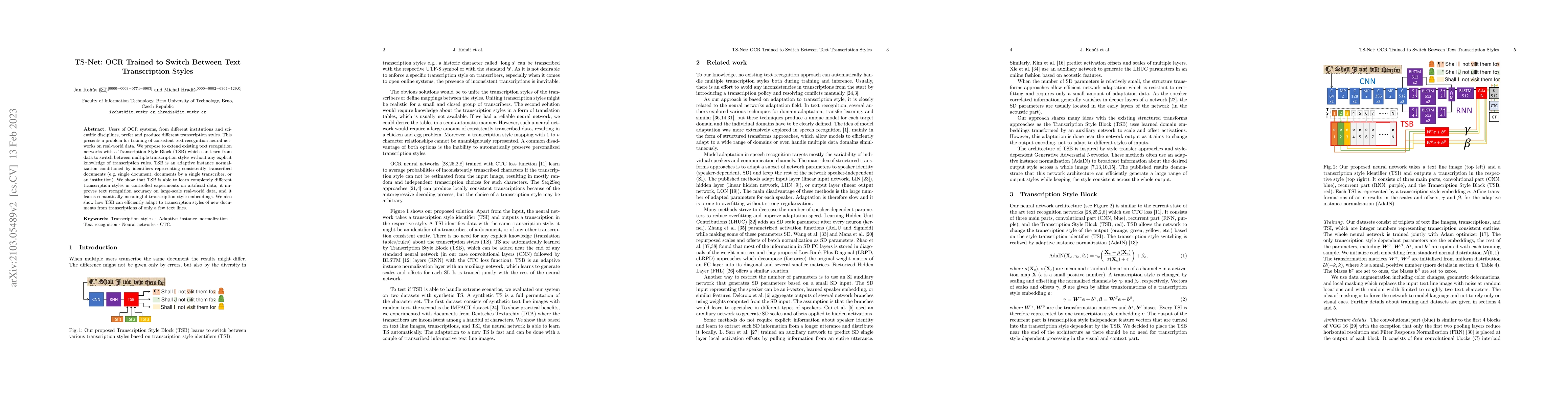 Thumbnail for TS-Net: OCR Trained to Switch Between Text Transcription Styles