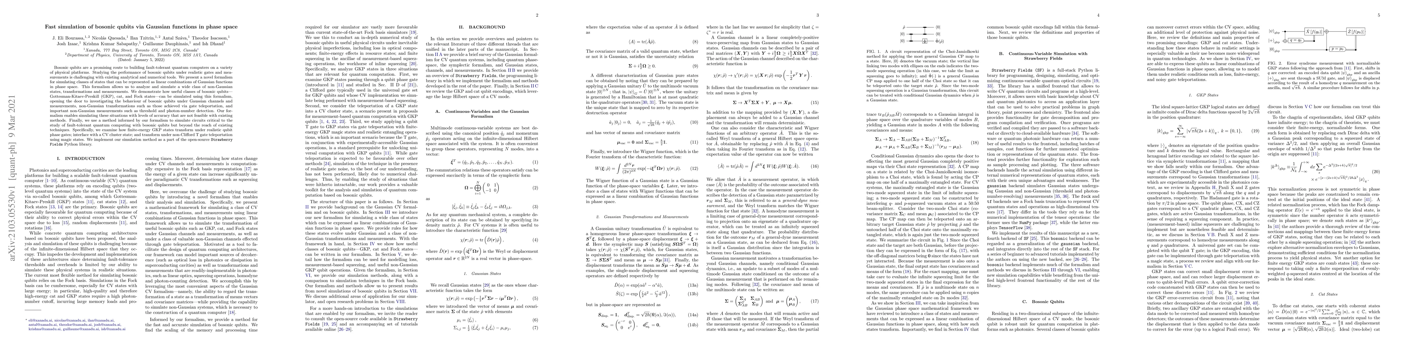Thumbnail for Fast simulation of bosonic qubits via Gaussian functions in phase space