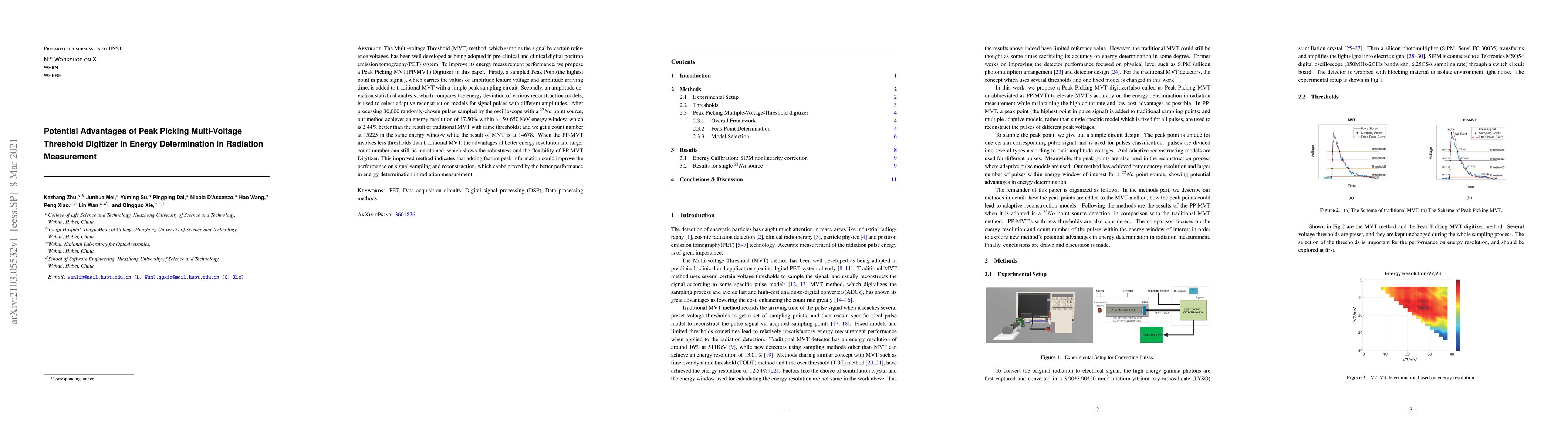 Thumbnail for Potential Advantages of Peak Picking Multi-Voltage Threshold Digitizer
  in Energy Determination in Radiation Measurement