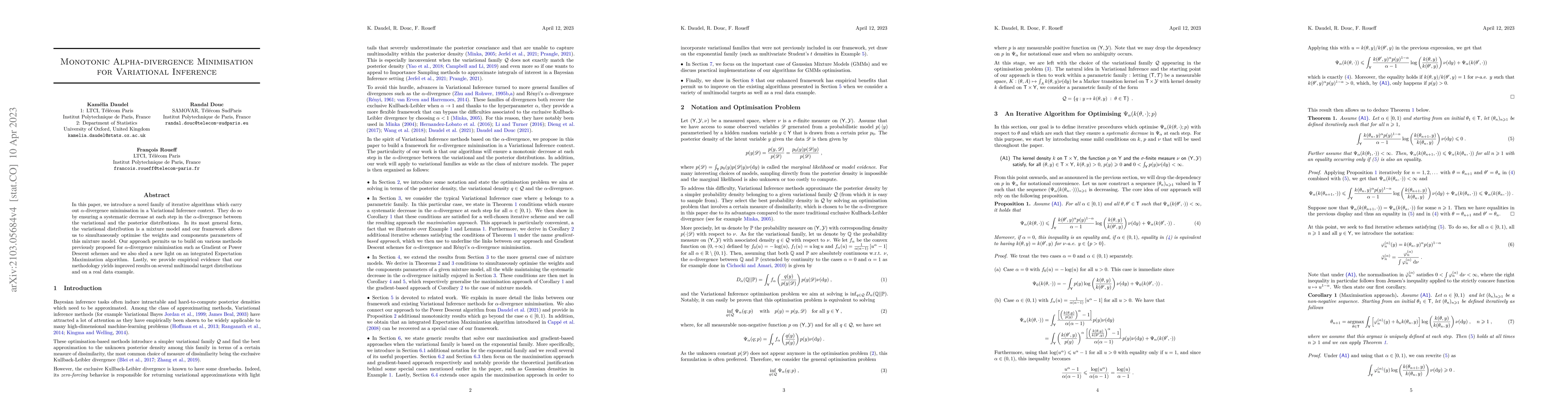 Thumbnail for Monotonic Alpha-divergence Minimisation for Variational Inference