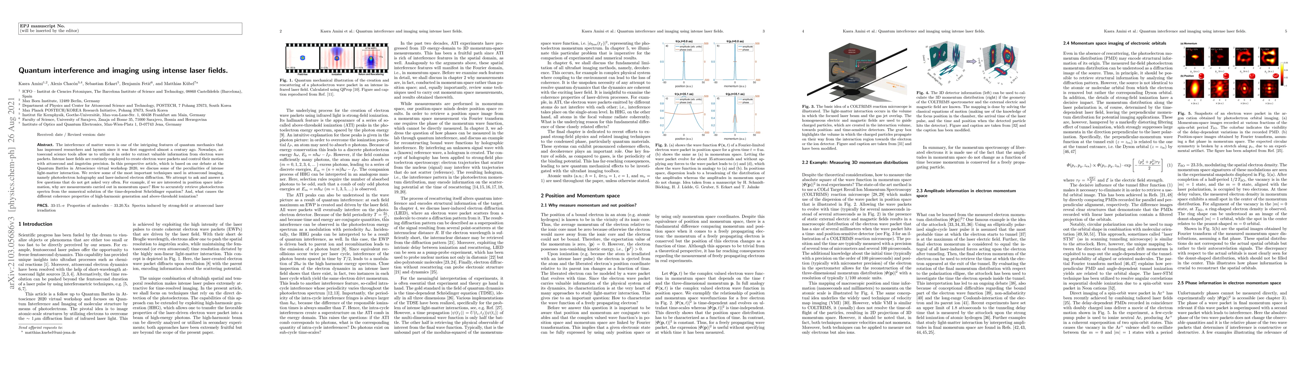 Thumbnail for Quantum interference and imaging using intense laser fields