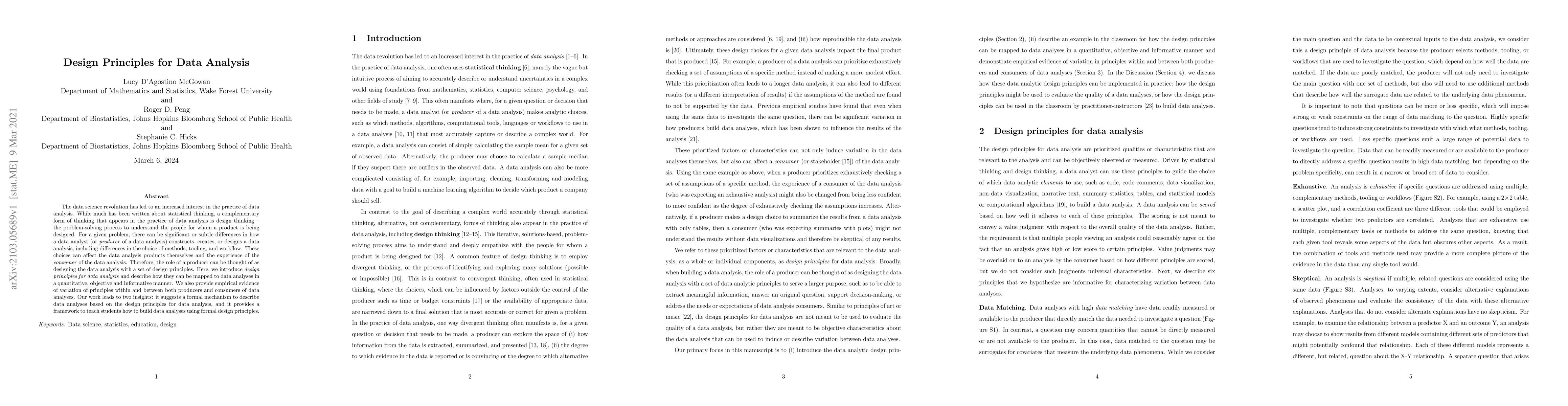 Thumbnail for Design Principles for Data Analysis