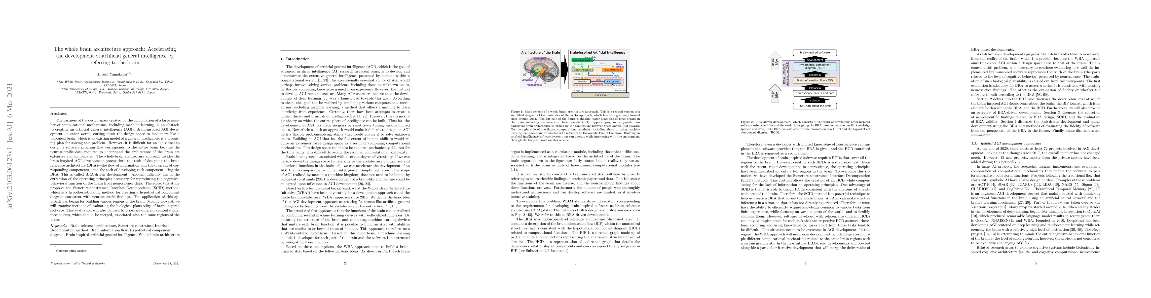 Thumbnail for The whole brain architecture approach: Accelerating the development of
  artificial general intelligence by referring to the brain