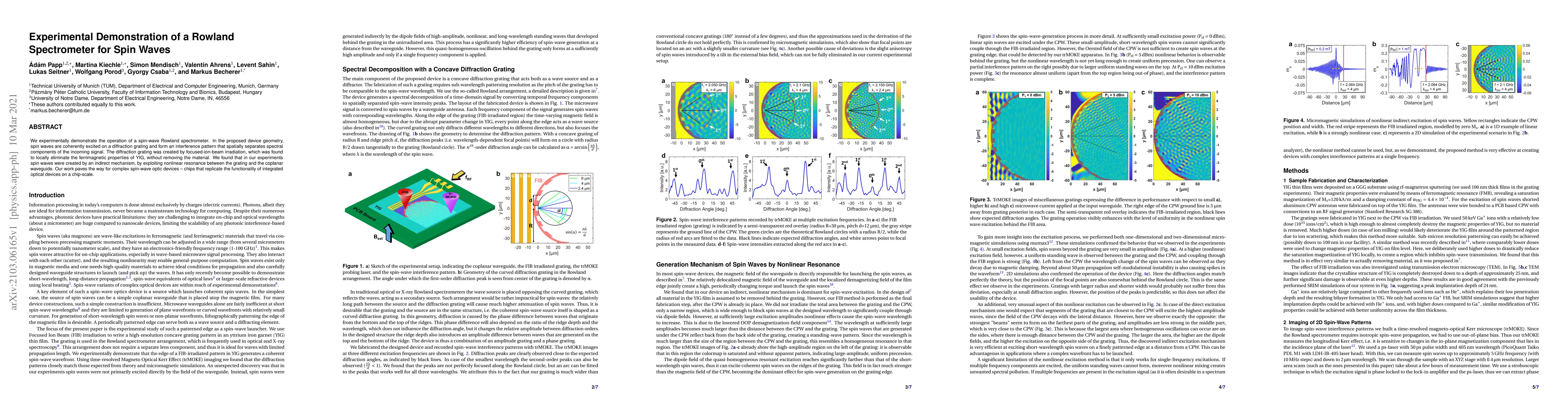 Thumbnail for Experimental Demonstration of a Rowland Spectrometer for Spin Waves