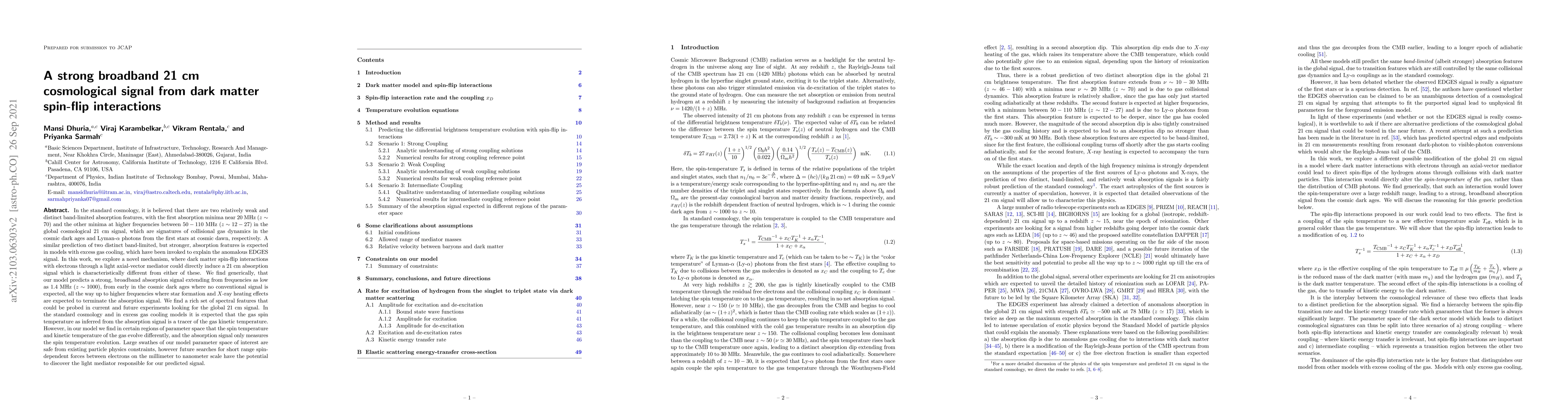 Thumbnail for A strong broadband 21 cm cosmological signal from dark matter spin-flip
  interactions