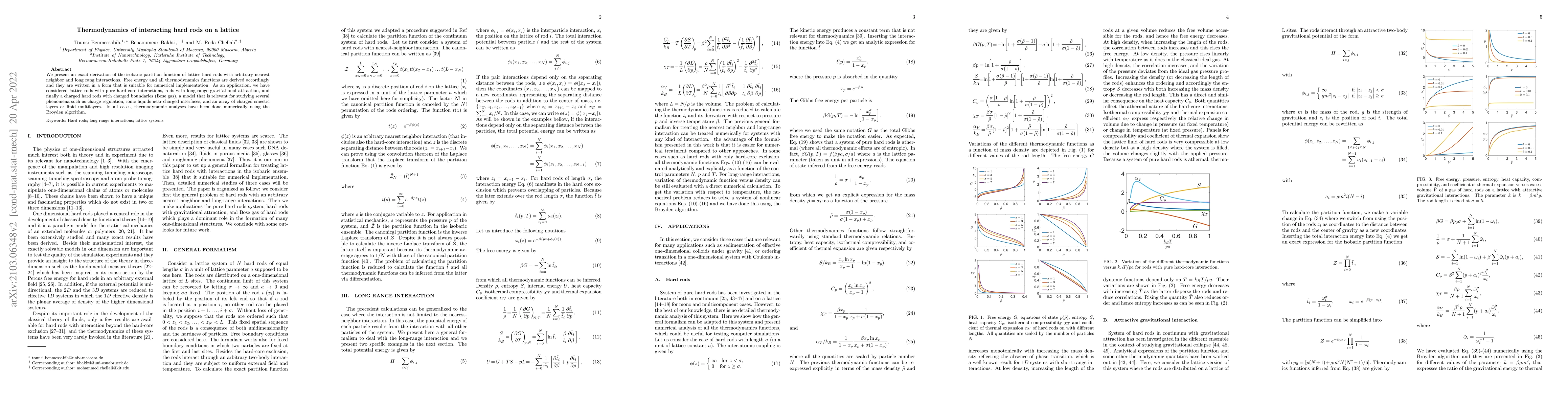Thumbnail for Thermodynamics of interacting hard rods on a lattice