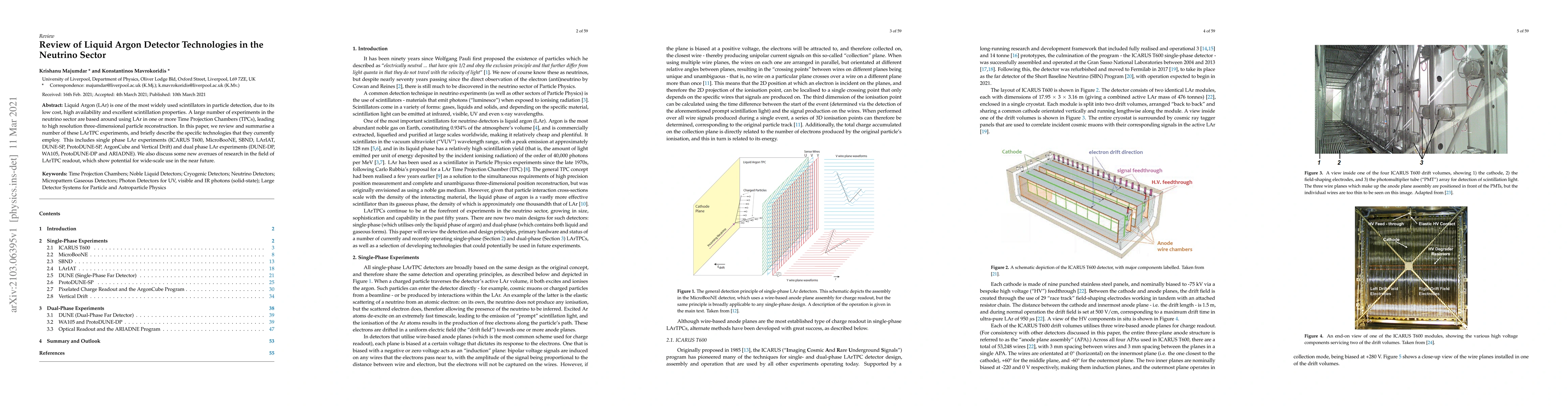 Thumbnail for Review of Liquid Argon Detector Technologies in the Neutrino Sector