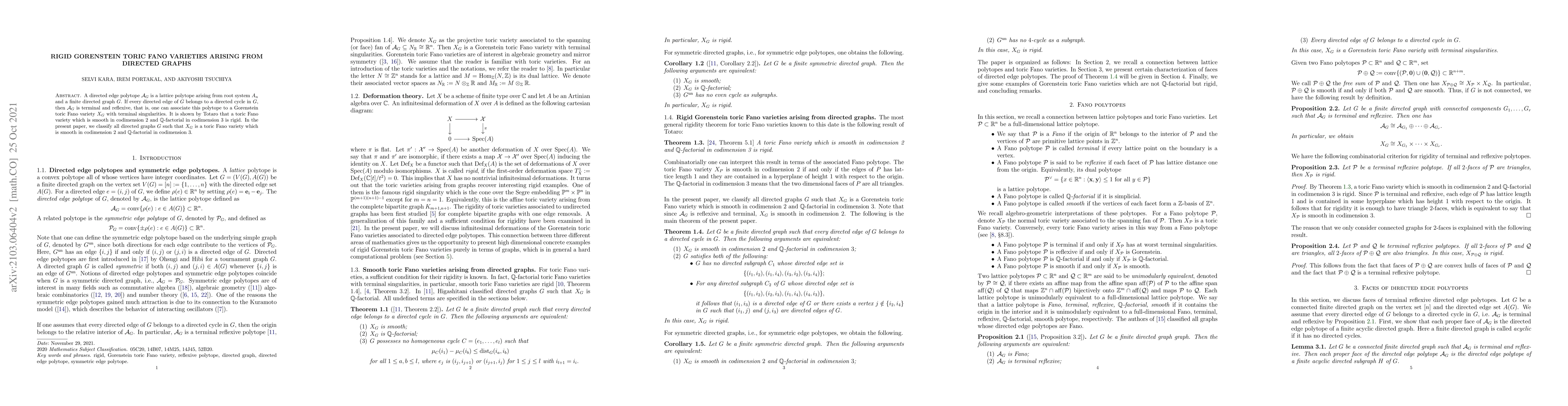 Thumbnail for Rigid Gorenstein toric Fano varieties arising from directed graphs