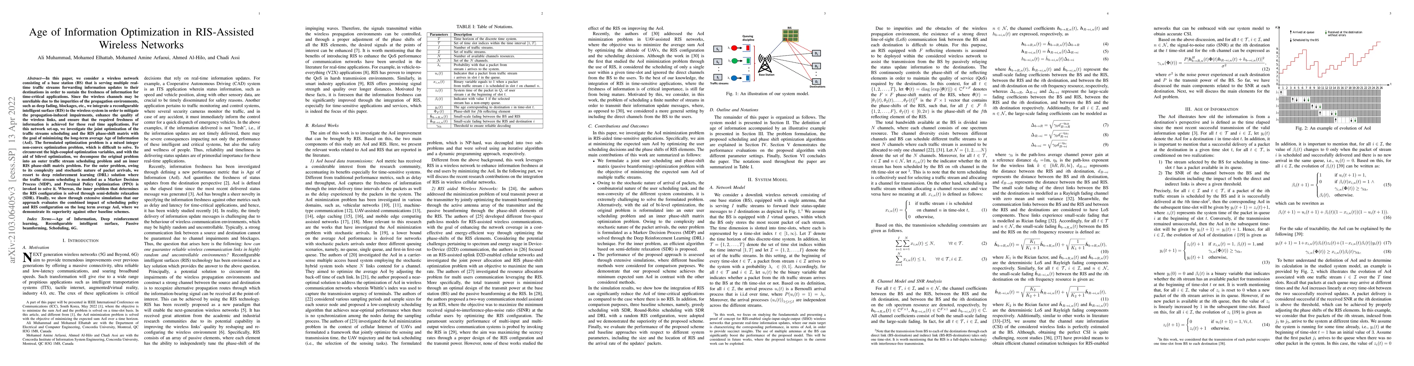 Thumbnail for Age of Information Optimization in a RIS-Assisted Wireless Network