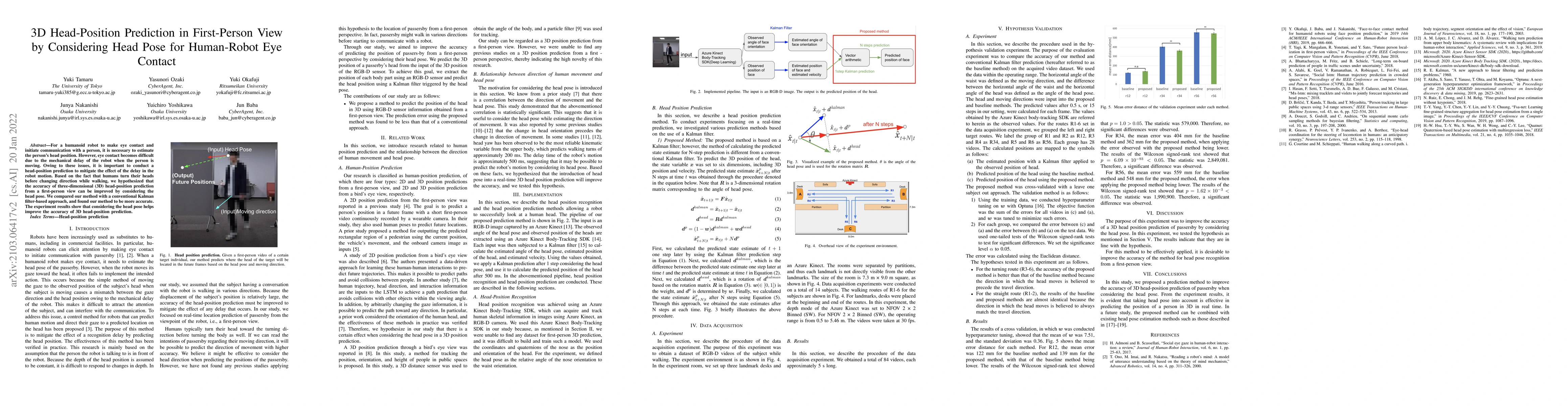 Thumbnail for 3D Head-Position Prediction in First-Person View by Considering Head
  Pose for Human-Robot Eye Contact