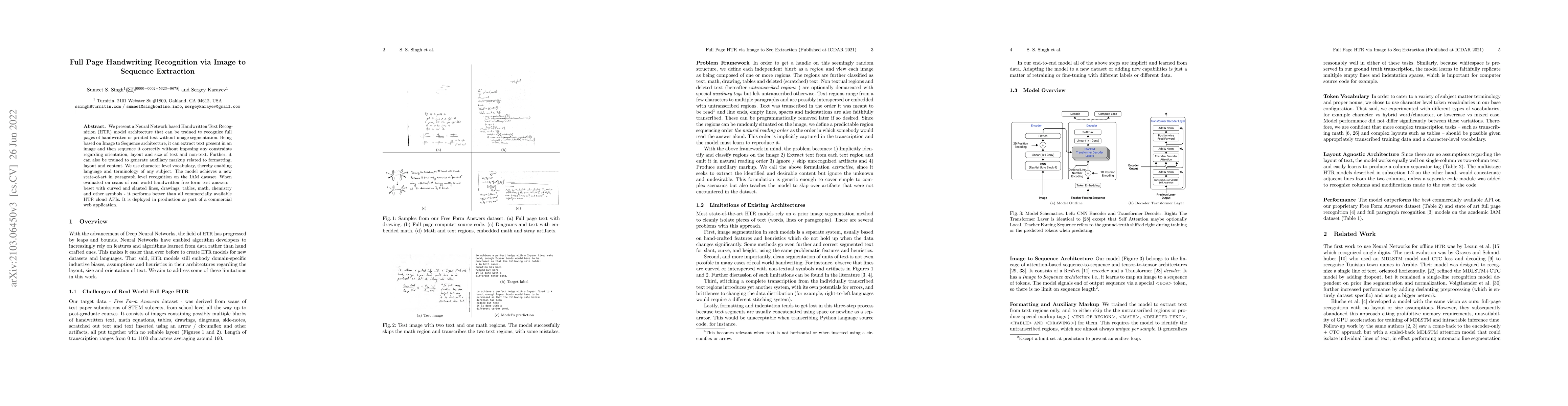 Thumbnail for Full Page Handwriting Recognition via Image to Sequence Extraction