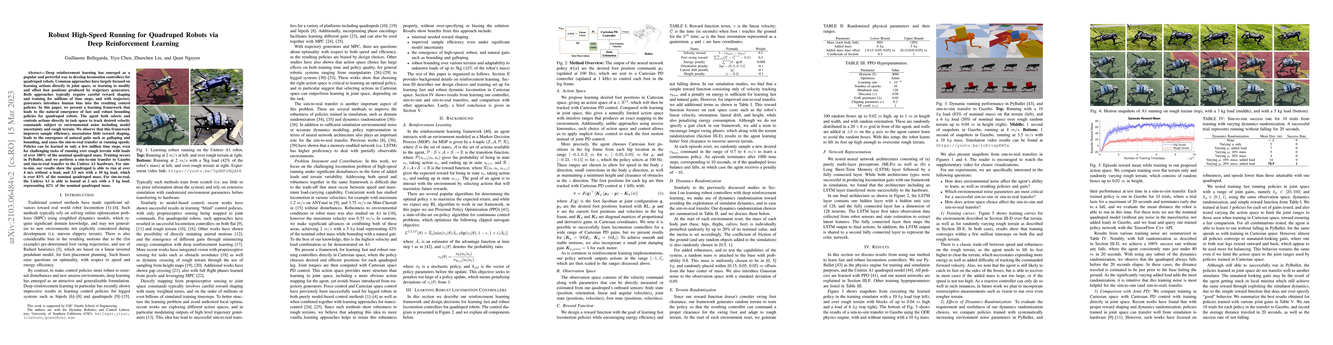 Thumbnail for Robust High-speed Running for Quadruped Robots via Deep Reinforcement
  Learning