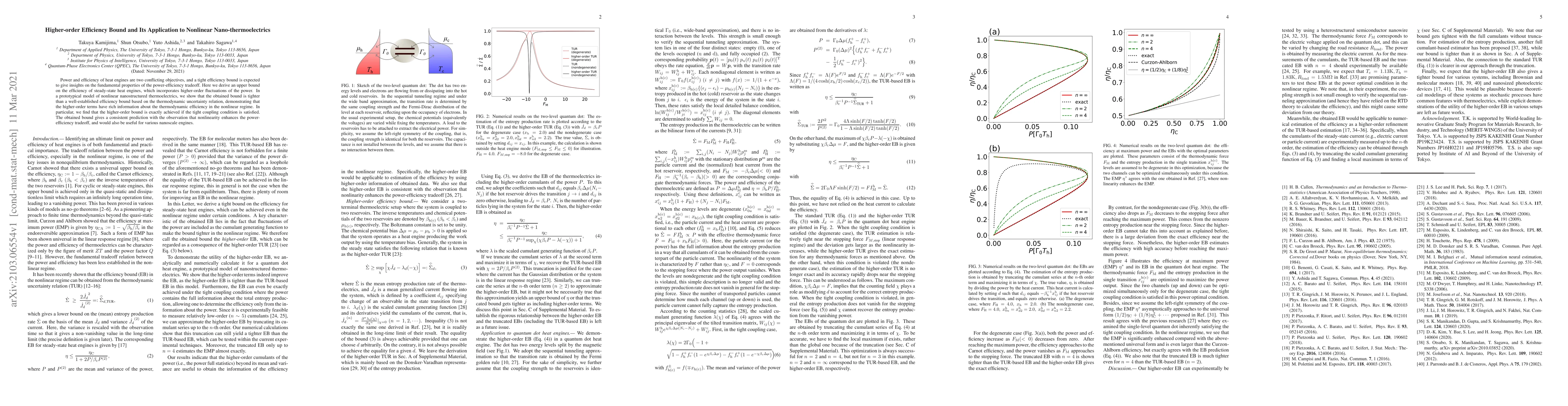 Thumbnail for Higher-order Efficiency Bound and Its Application to Nonlinear
  Nano-thermoelectrics