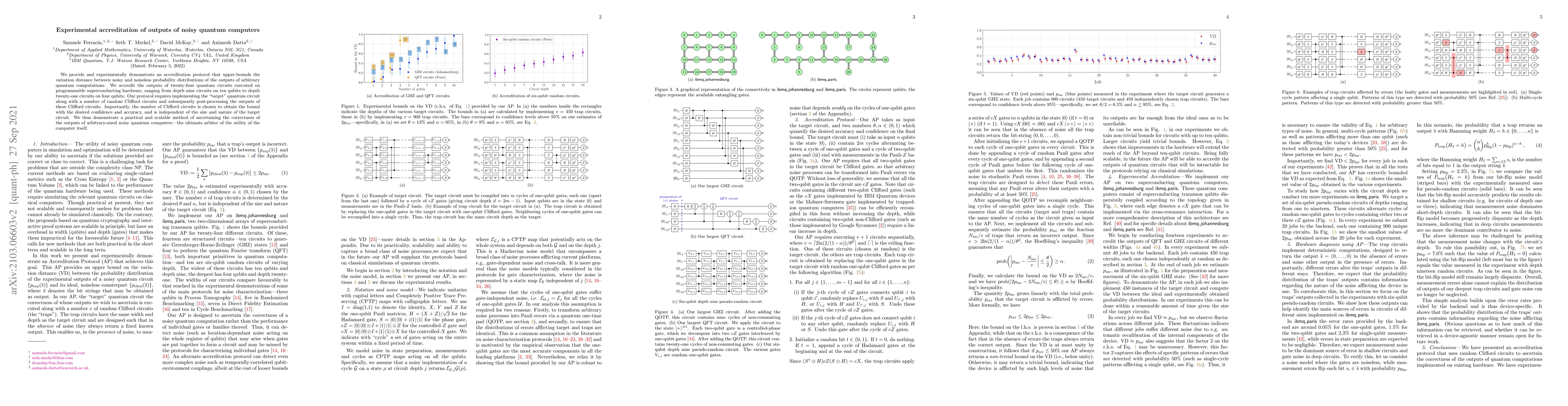 Thumbnail for Experimental accreditation of outputs of noisy quantum computers