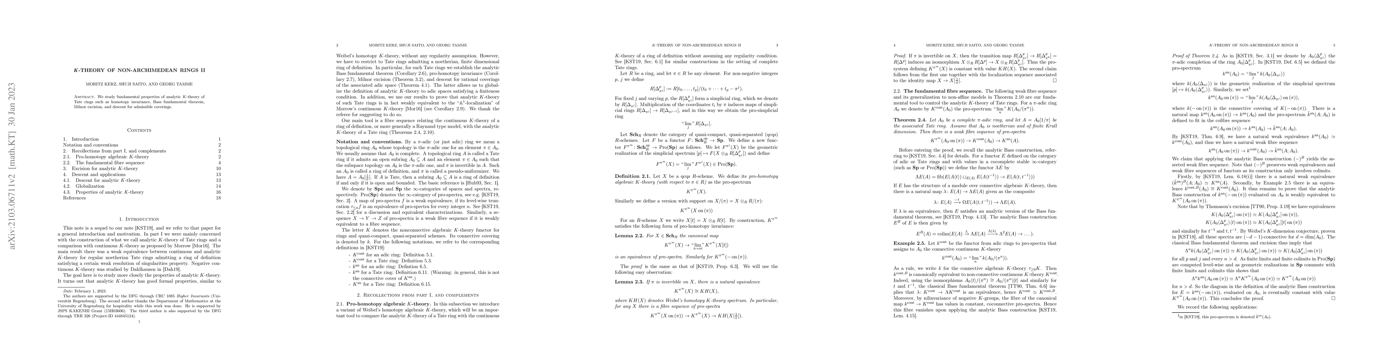 Thumbnail for K-theory of non-archimedean rings II
