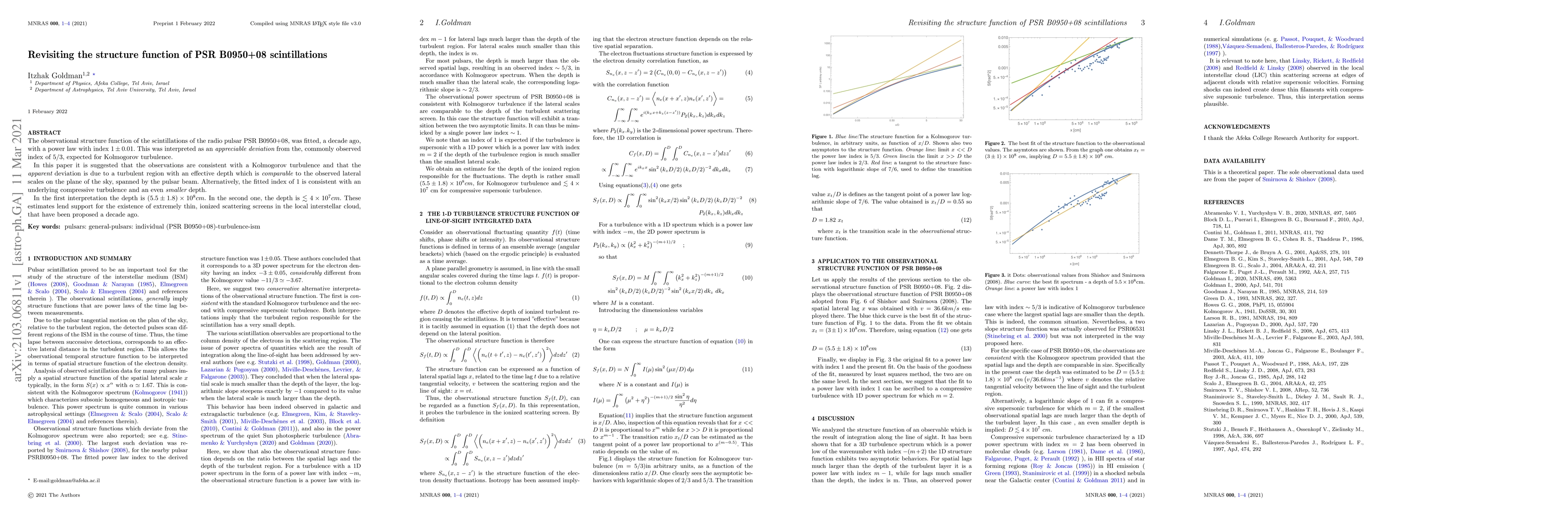 Thumbnail for Revisiting the structure function of PSR B0950+08 scintillations