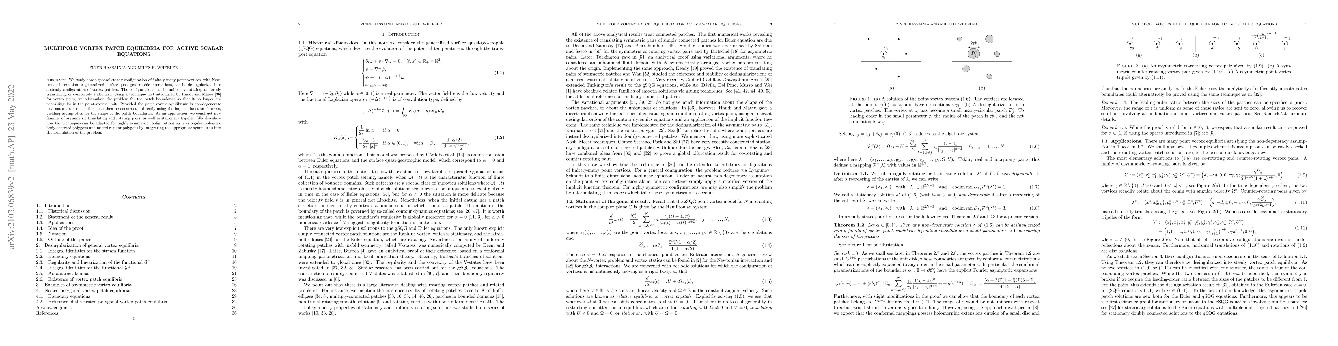 Thumbnail for Multipole vortex patch equilibria for active scalar equations