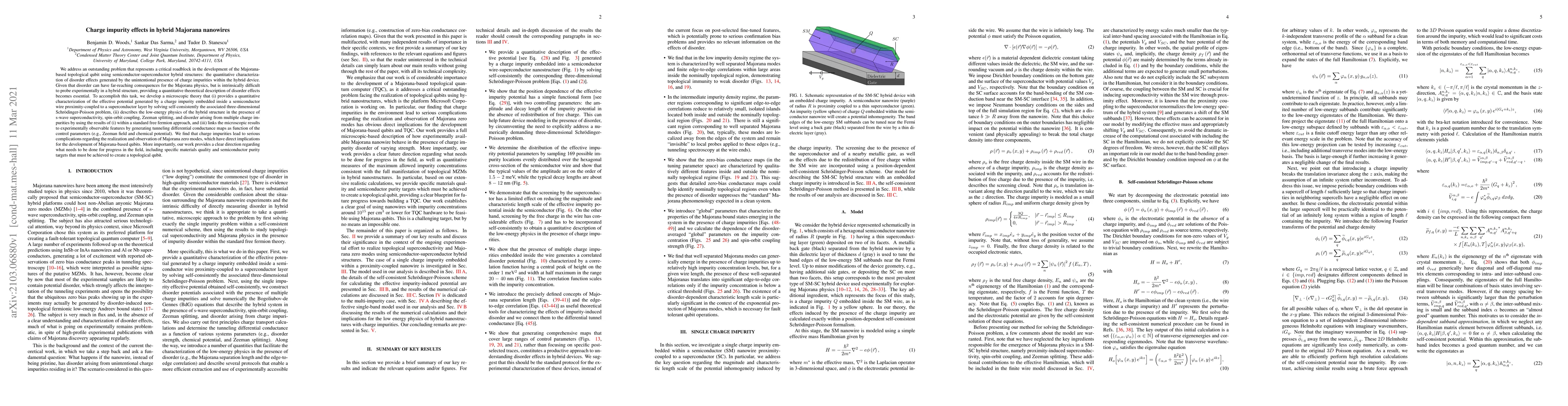 Thumbnail for Charge impurity effects in hybrid Majorana nanowires
