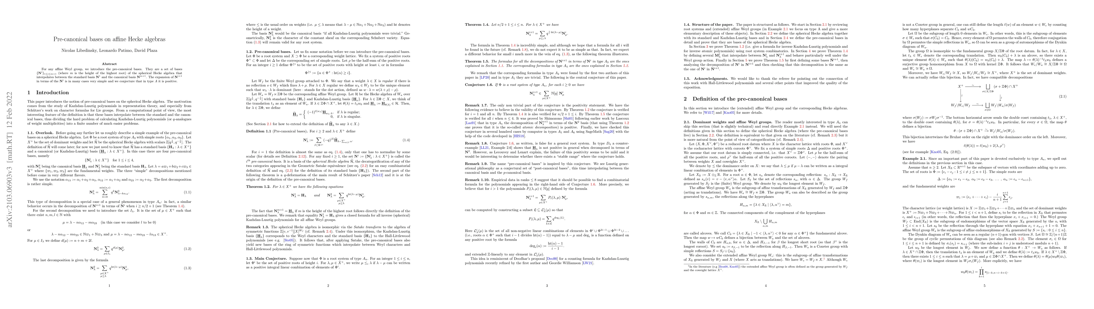 Thumbnail for Pre-canonical bases on affine Hecke algebras