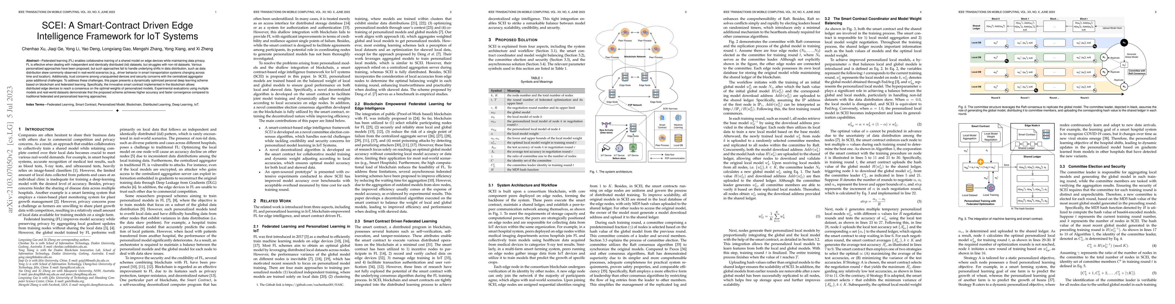 Thumbnail for SCEI: A Smart-Contract Driven Edge Intelligence Framework for IoT
  Systems