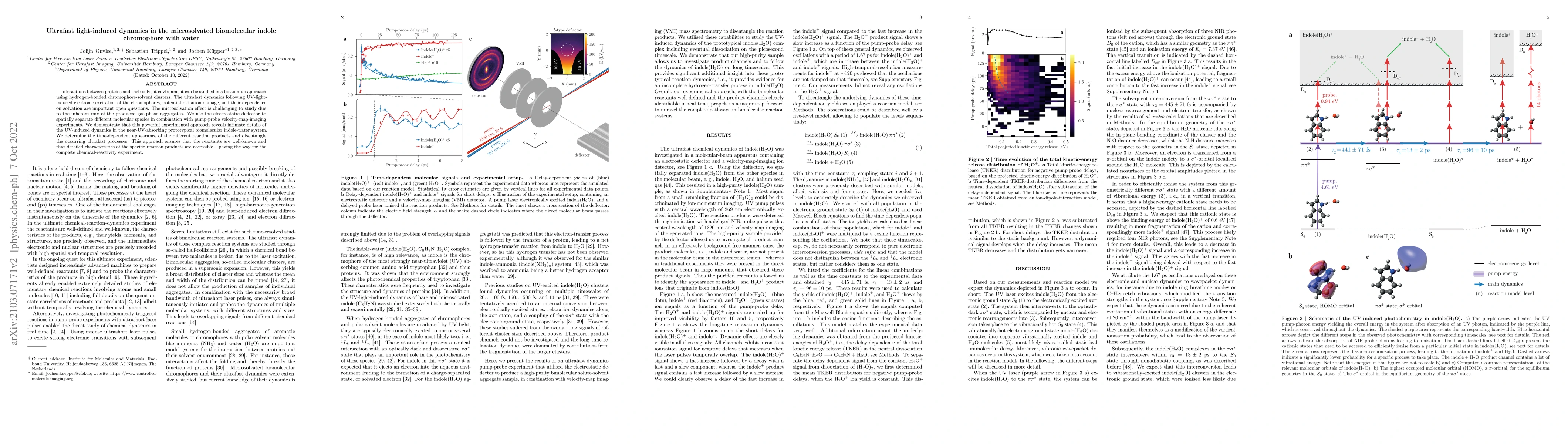 Thumbnail for Ultrafast light-induced dynamics in the microsolvated biomolecular
  indole chromophore with water
