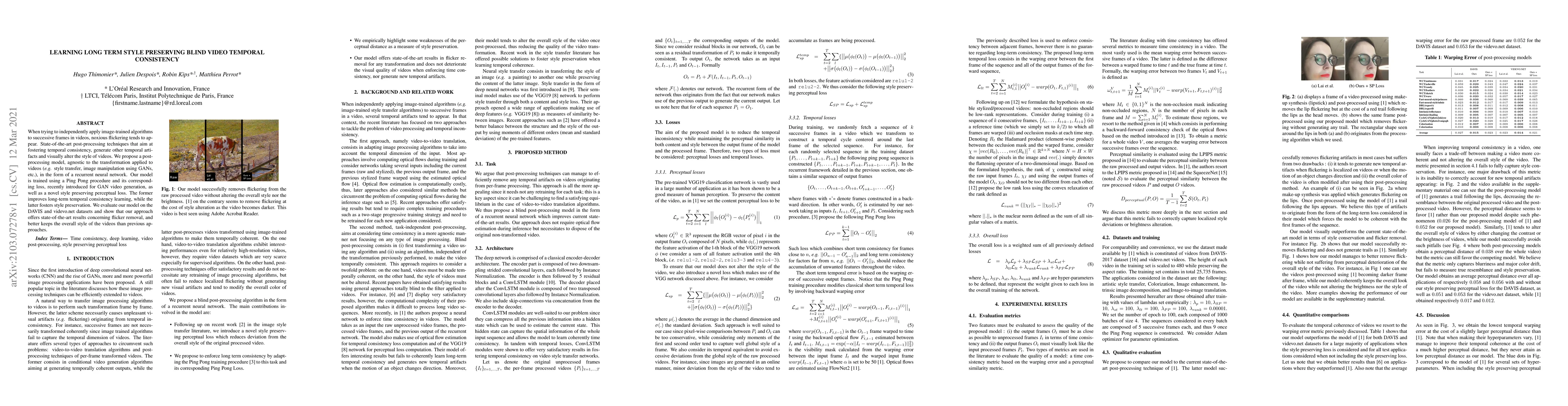 Thumbnail for Learning Long-Term Style-Preserving Blind Video Temporal Consistency