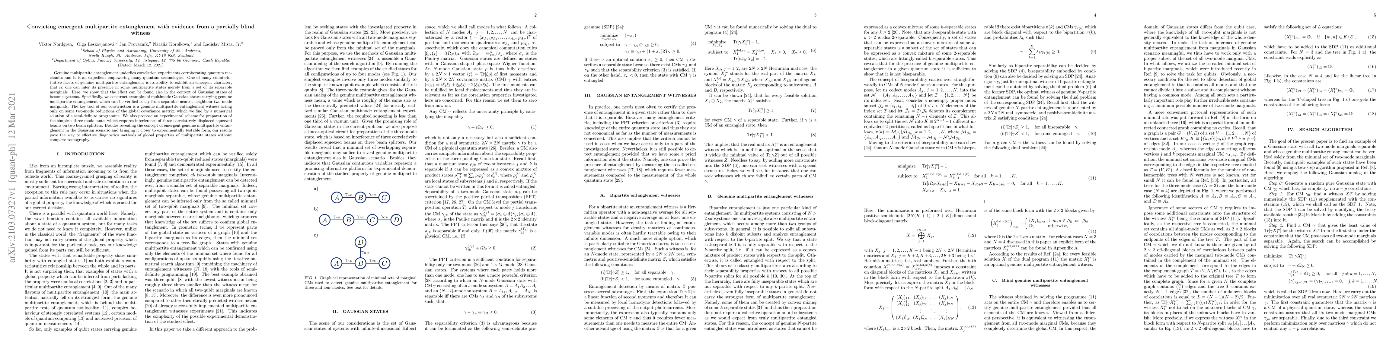 Thumbnail for Convicting emergent multipartite entanglement with evidence from a
  partially blind witness