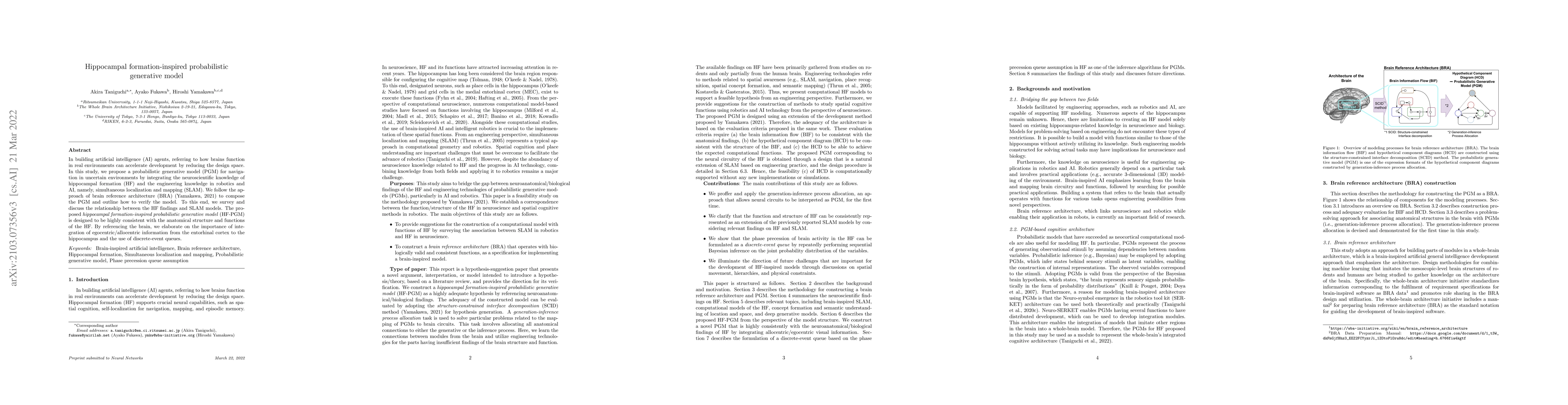 Thumbnail for Hippocampal formation-inspired probabilistic generative model