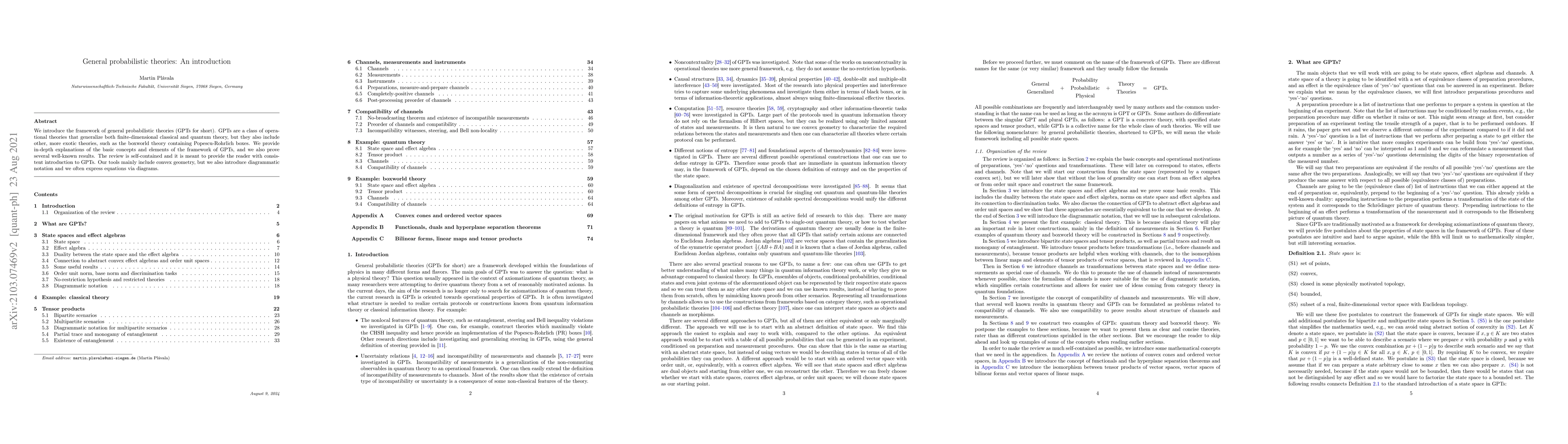 Thumbnail for General probabilistic theories: An introduction