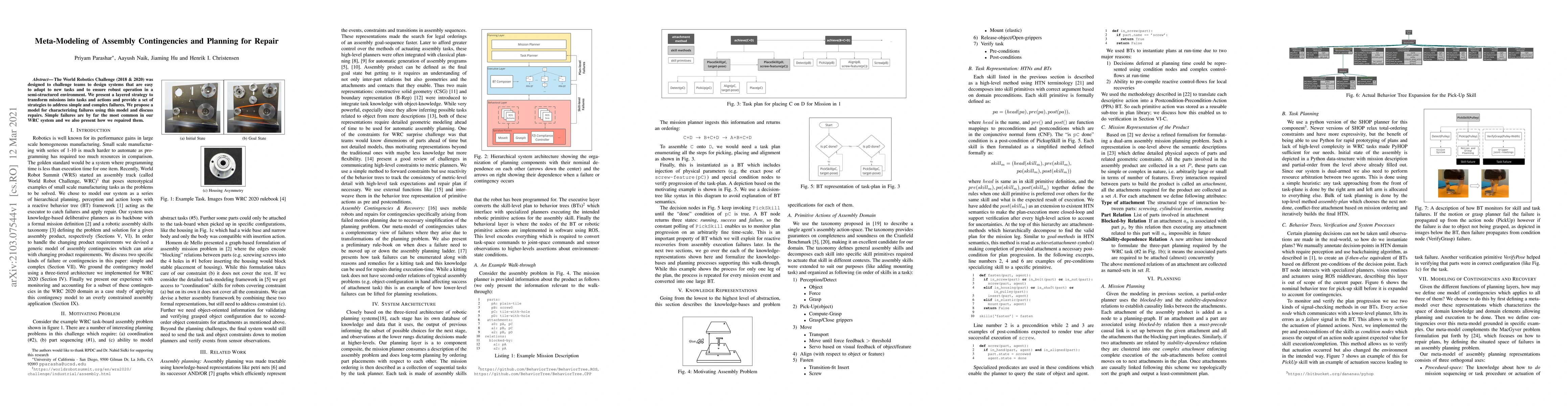 Thumbnail for Meta-Modeling of Assembly Contingencies and Planning for Repair