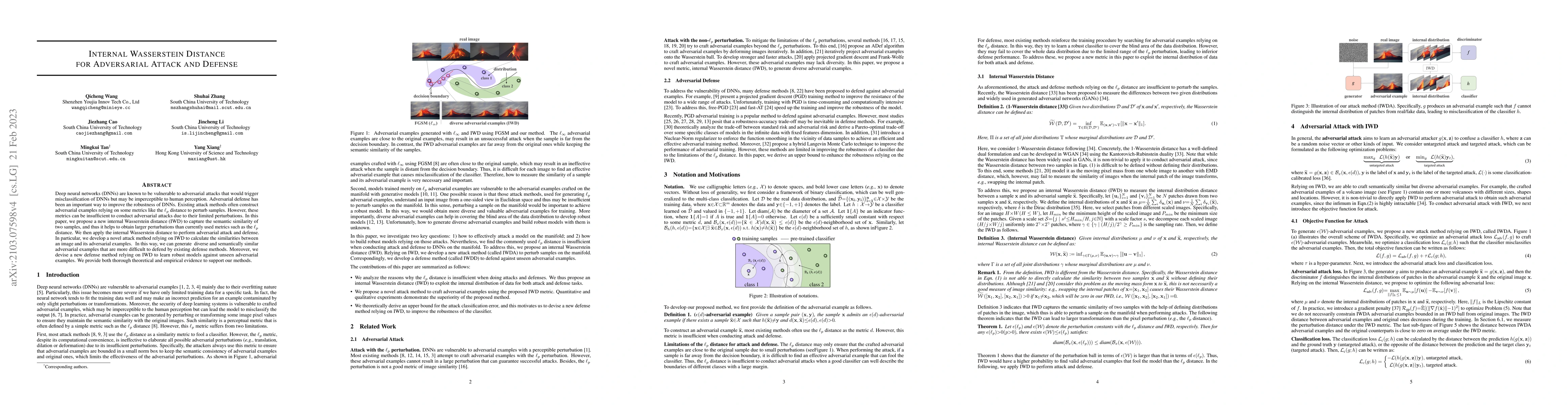 Thumbnail for Internal Wasserstein Distance for Adversarial Attack and Defense