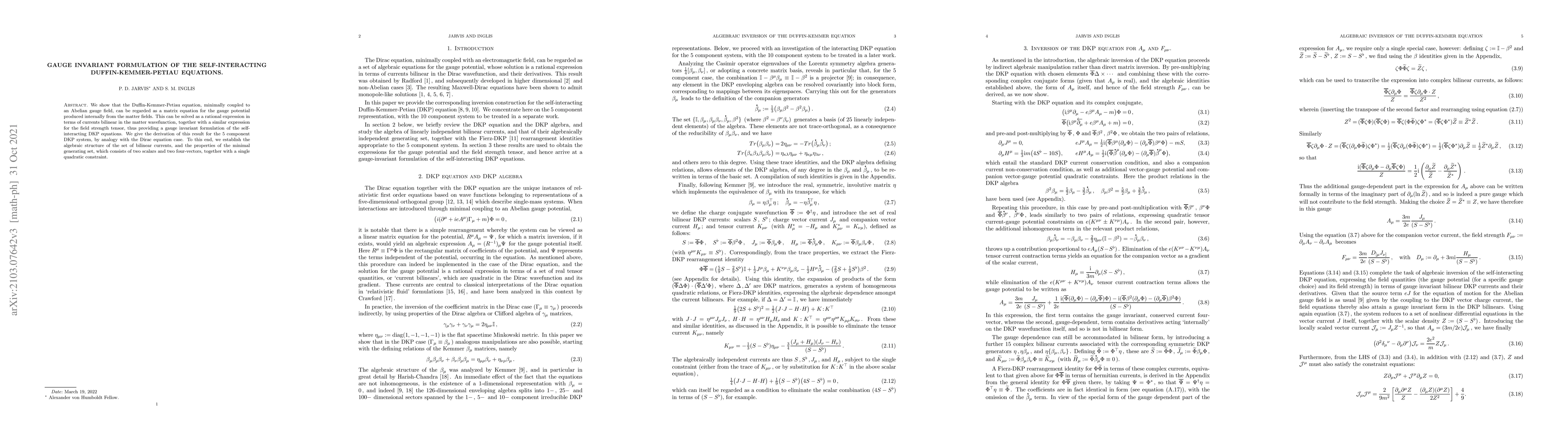 Thumbnail for Gauge invariant formulation of the self-interacting Duffin-Kemmer-Petiau
  equations