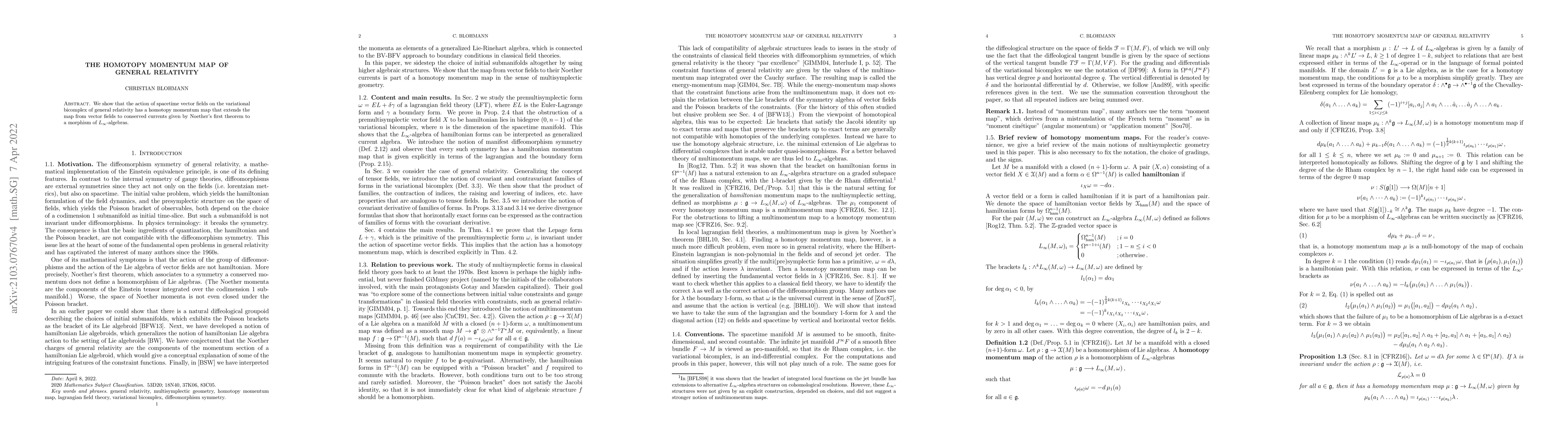 Thumbnail for The homotopy momentum map of general relativity