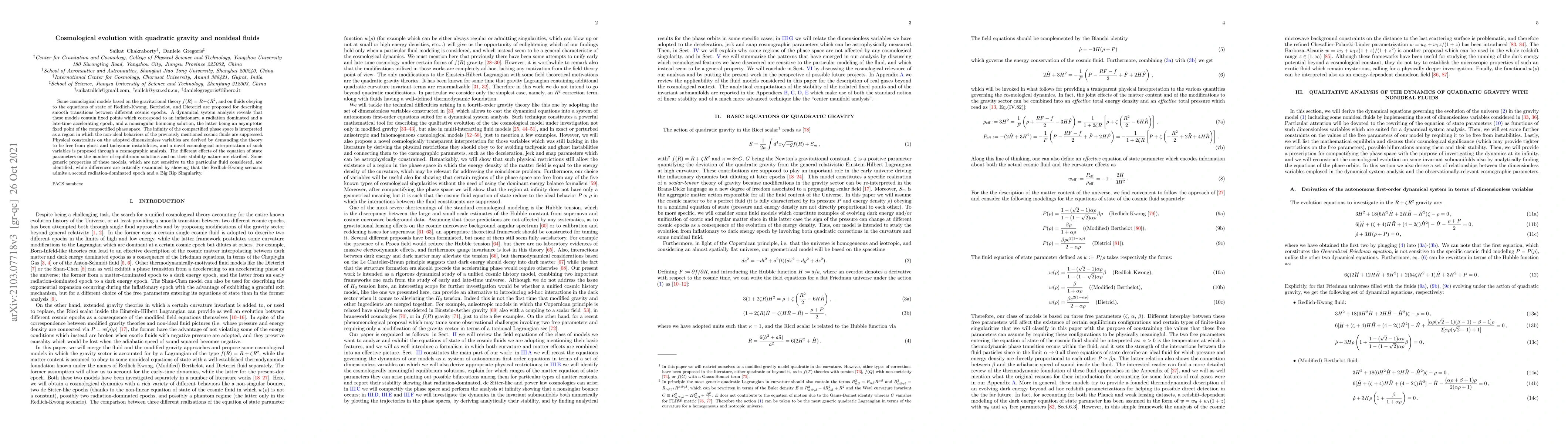 Thumbnail for Cosmological evolution with quadratic gravity and nonideal fluids