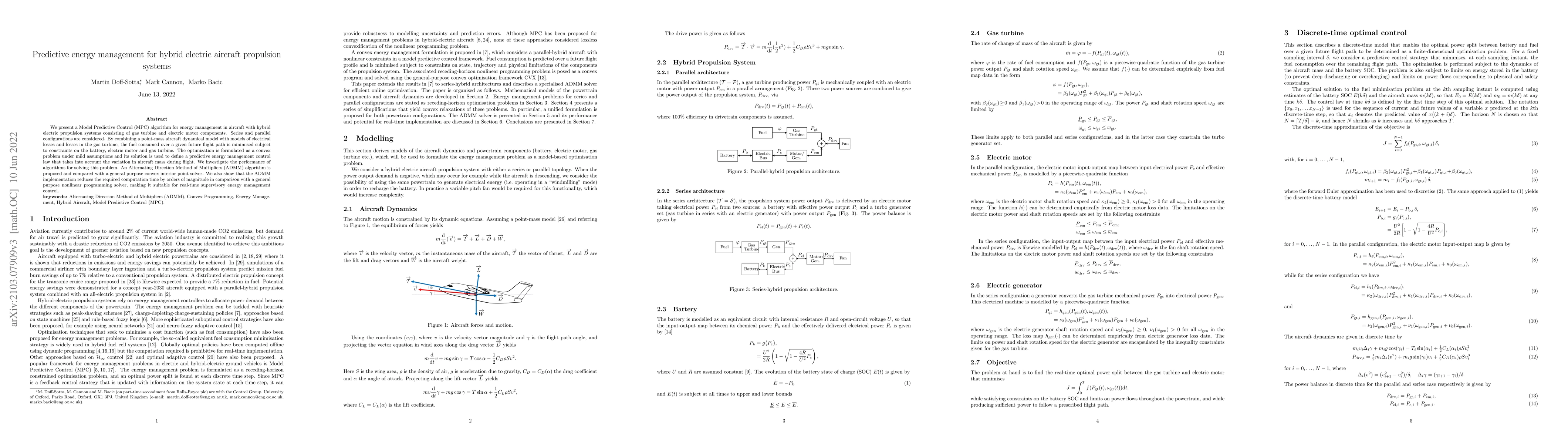 Thumbnail for Predictive energy management for hybrid electric aircraft propulsion
  systems