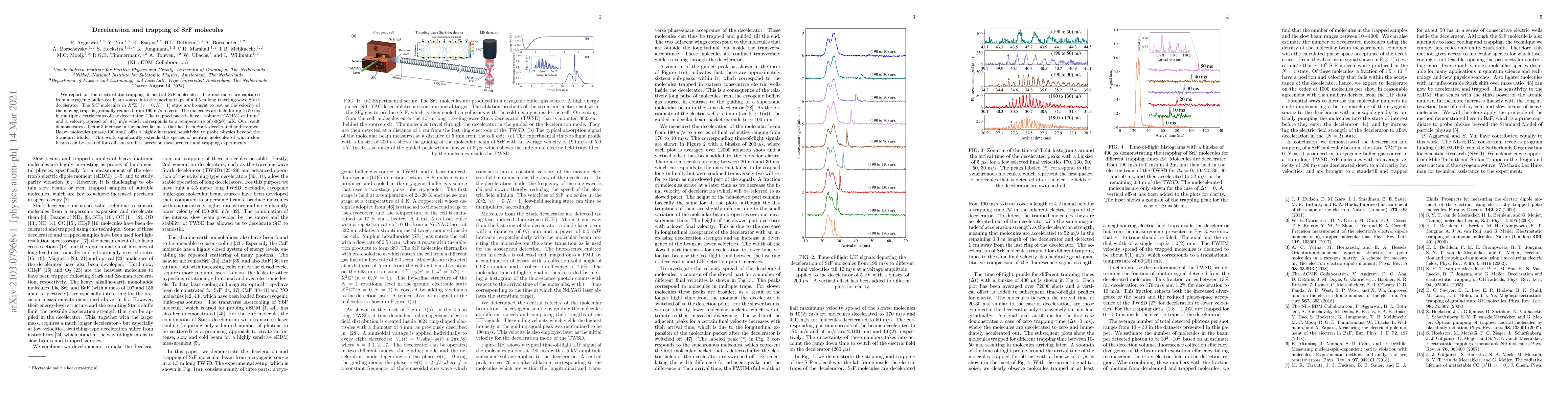Thumbnail for Deceleration and trapping of SrF molecules