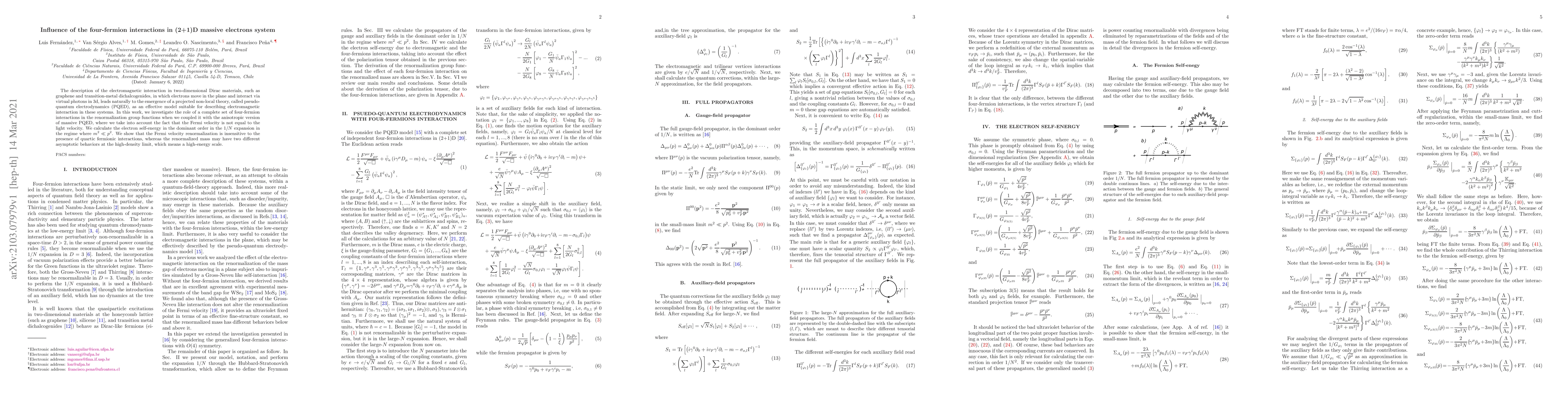 Thumbnail for Influence of the four-fermion interactions in (2+1)D massive electrons
  system