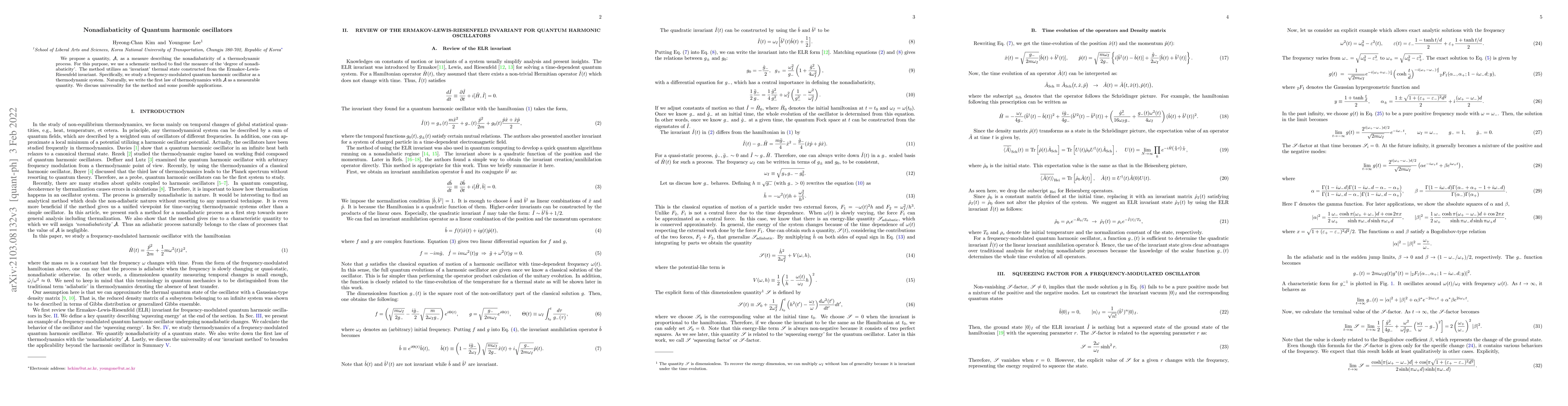 Thumbnail for Nonadiabaticity of Quantum harmonic oscillators