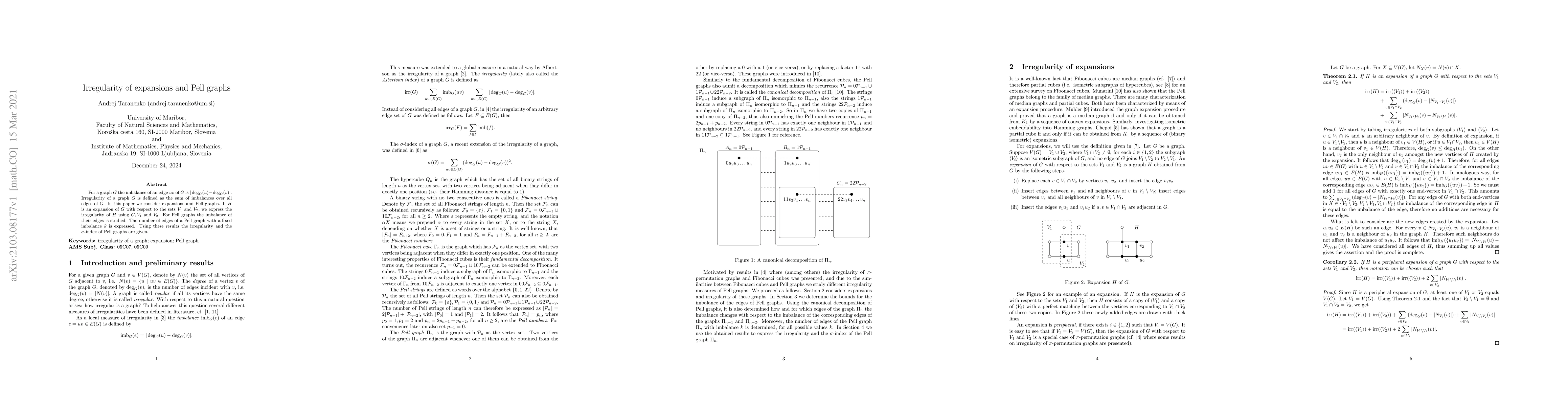 Thumbnail for Irregularity of expansions and Pell graphs